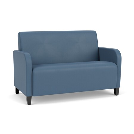 Lesro Siena Lounge Reception Loveseat, Black, MD Titan Upholstery SN1501
